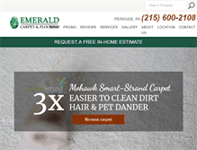 Tablet Screenshot of emeraldcarpetandflooring.com
